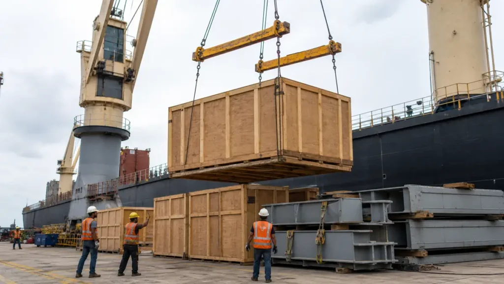 Sea Freight from China to Cuenca, Ecuador — cargo handling at the departure terminal
