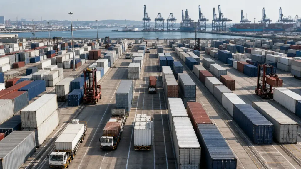 Container yard operations used on the China to Guatemala (Guatemala) freight lane