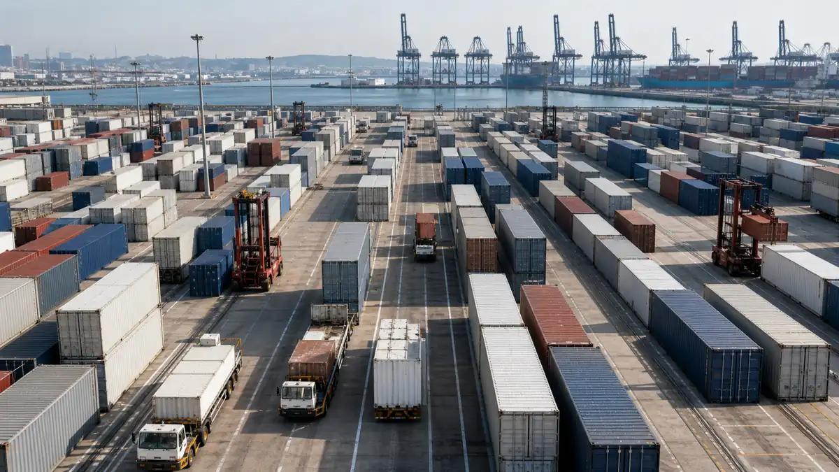 Sea Freight from China to Argentina — cargo handling at the departure terminal